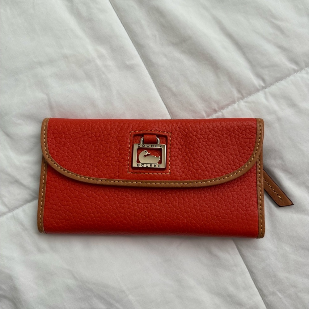 Dooney & Bourke Orange and Brown Wallet
